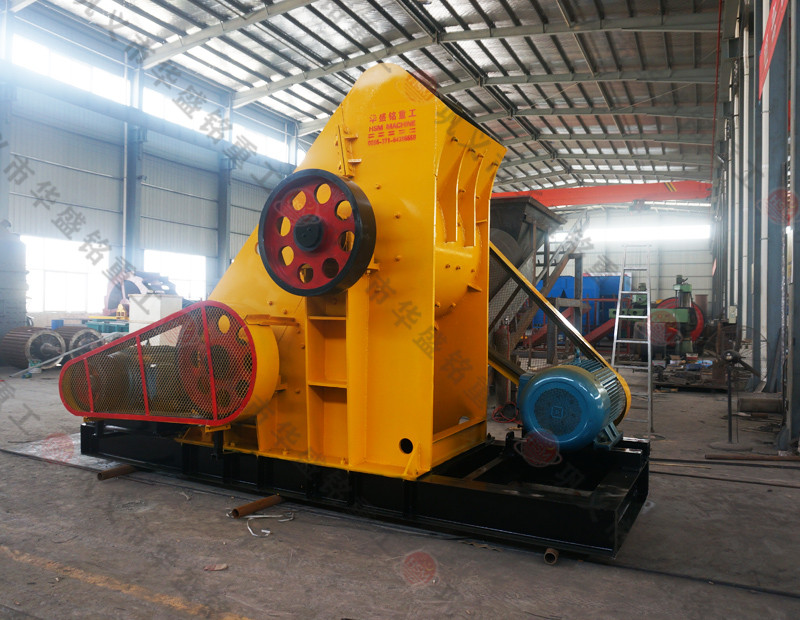 樹皮粉碎機，雙級粉碎機試機 華盛銘重工